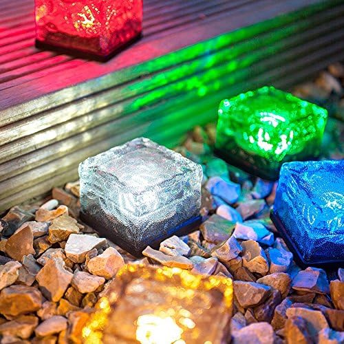 Dealetech Ice Cream Glass Lamp Buried Lights Solar LED Lighting Outdoor Solar Lights Night Light (green)