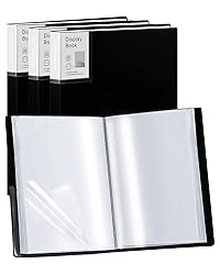 Folder with Plastic Sleeves 4 Pack 9"x12" Black