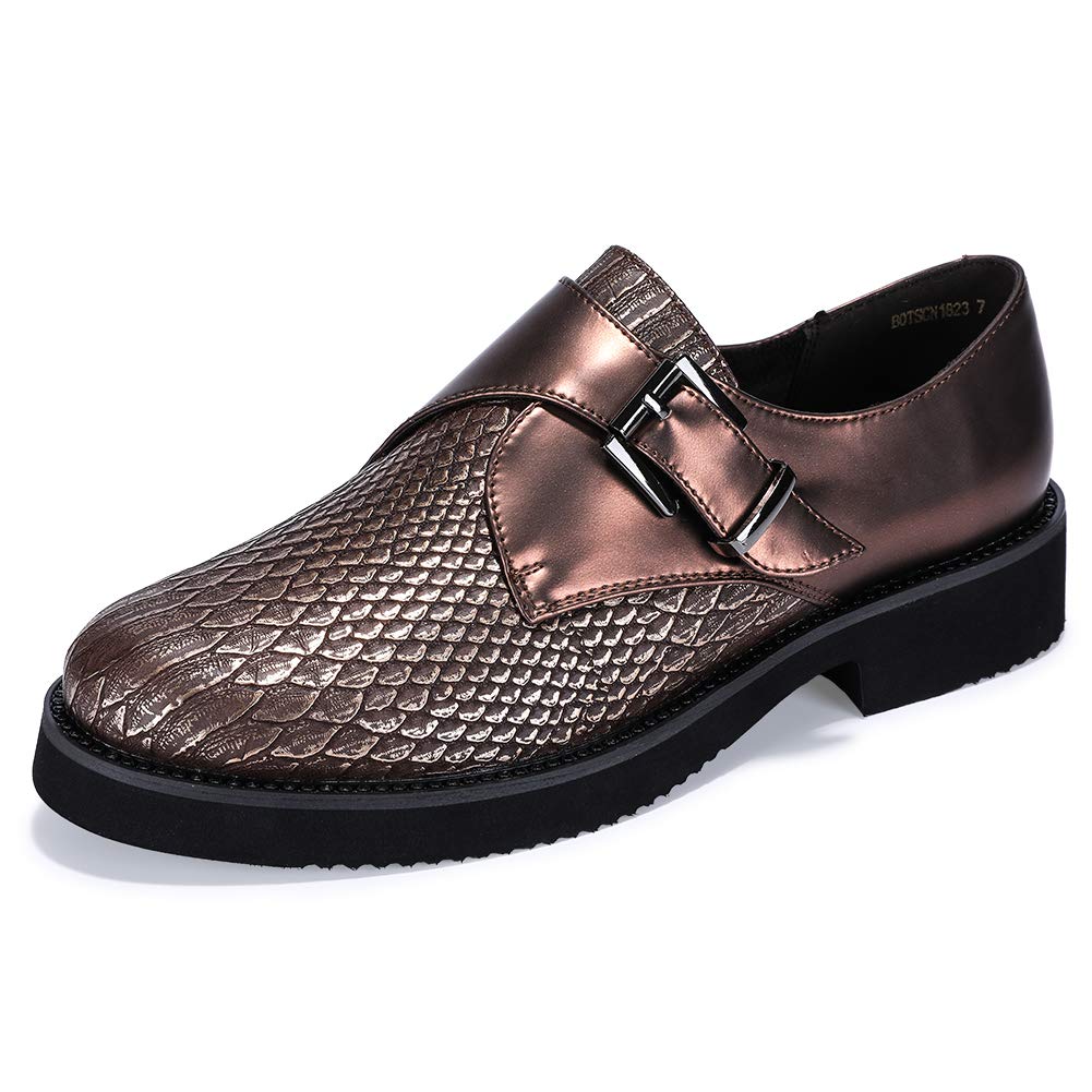 IDIFU Women's BettyC Fashion Buckle Strap Oxfords Shoes Round Toe Low