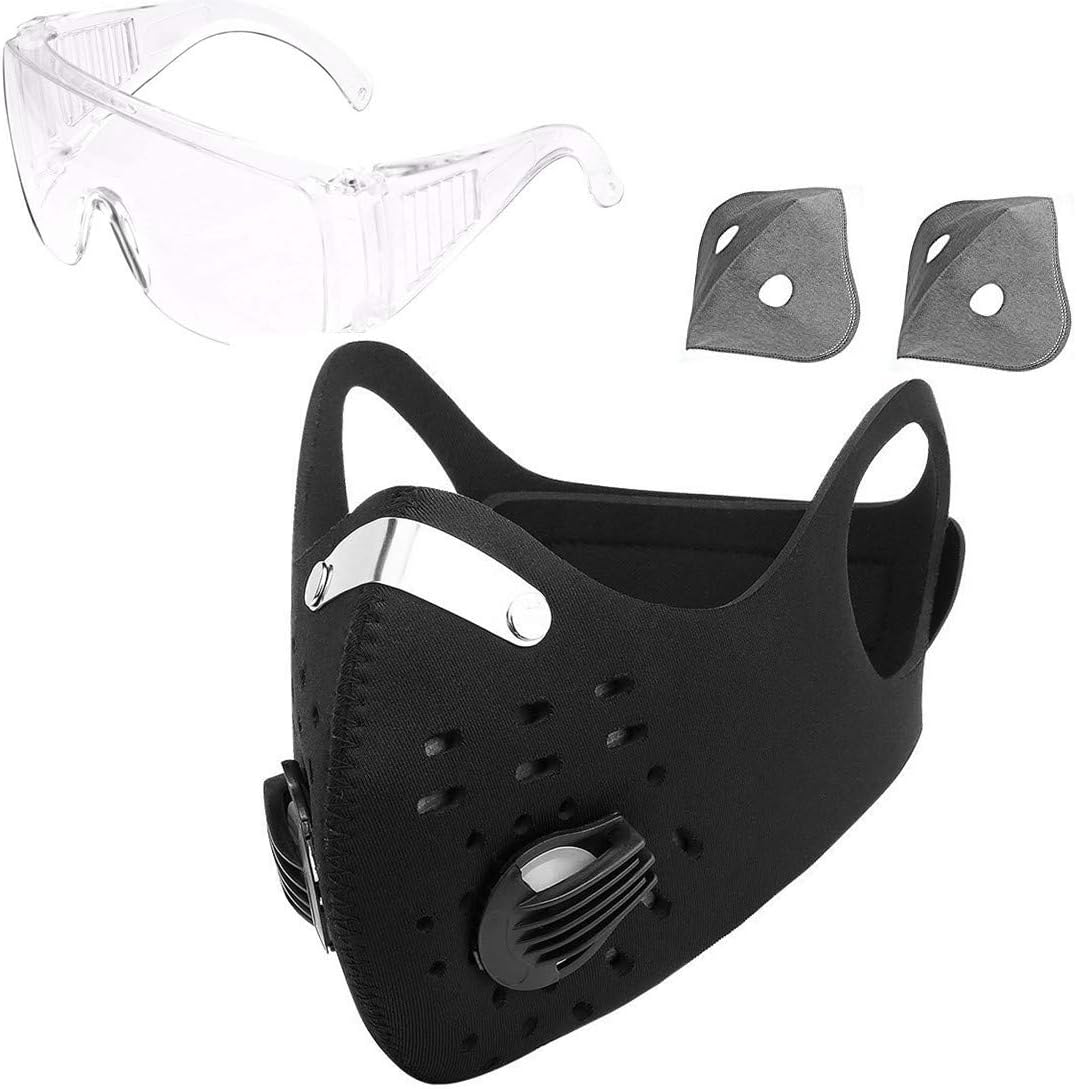 Mltao Reusable N-9-5 Face Ma sk with Activated Carbon Filters for Running, Cycling, Outdoor