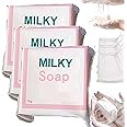 Milky Gluta White Soap 20x, Milky Gluta White Soap, Glutamilk Soaps, Milkygluta 𝐒𝐨𝐚𝐩 Bar Premium, Deep Cleanse (3pcs)