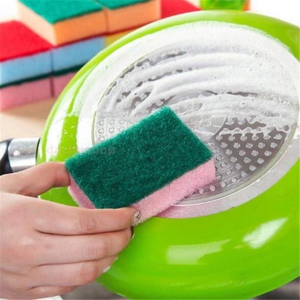 Kindsells Home Kitchen Double Layer Soft Strong Water Absorption Dishwashing Sponge Sponges