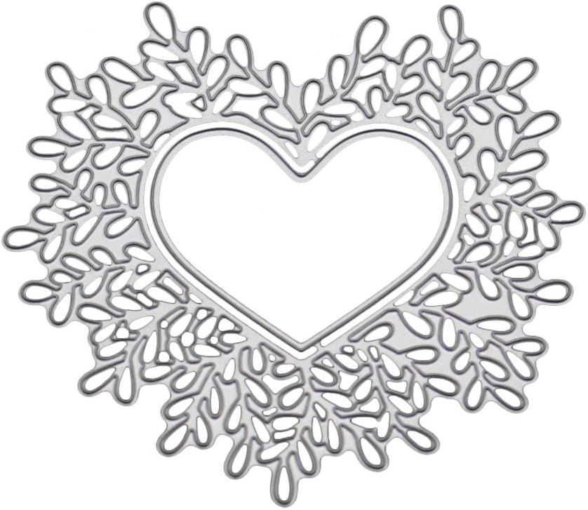 Peuriy Cutting Dies Heart Frame Shape Stencil in Embossing Machine for Crafter's Card Making