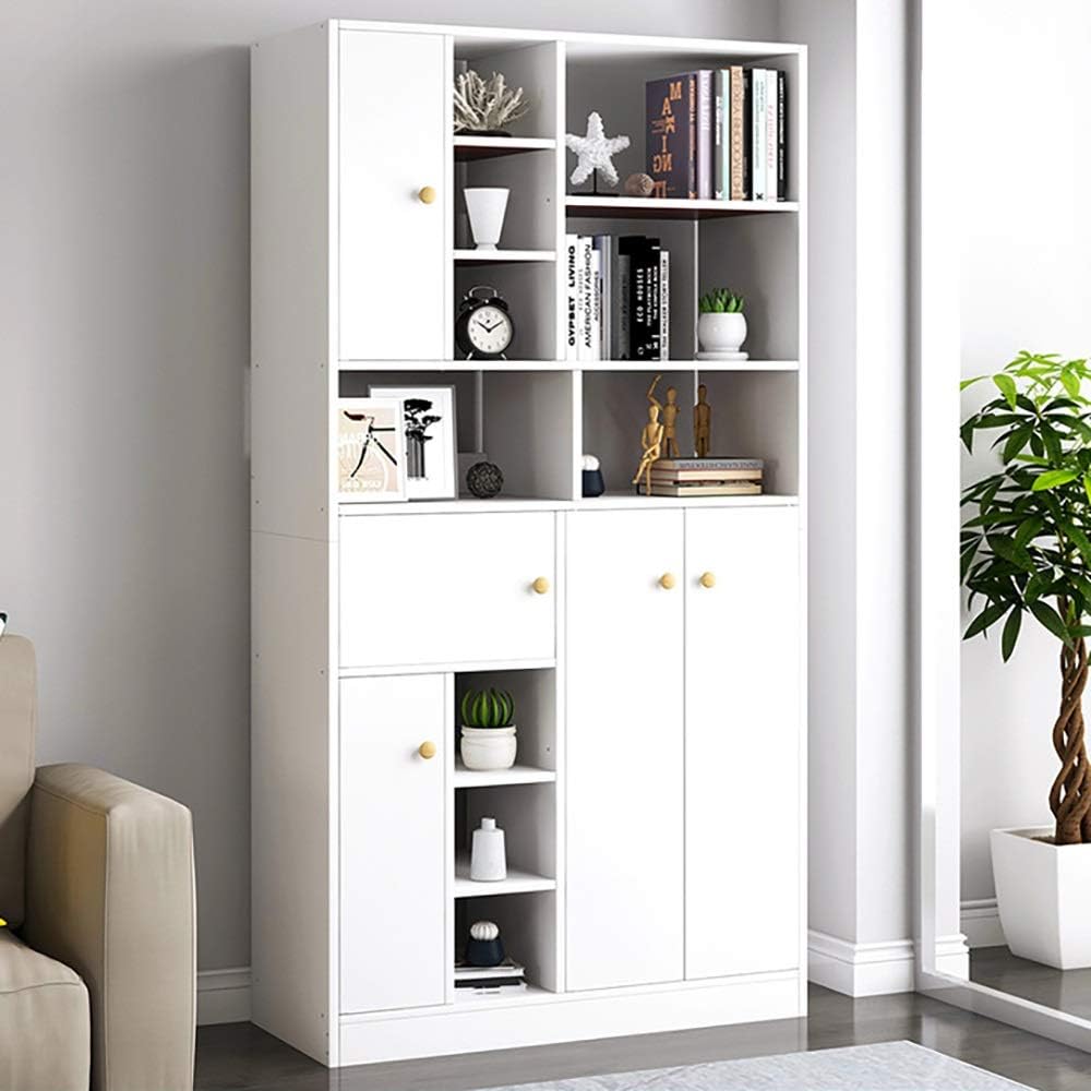 Chyuanhua Bookcase Solid Wood Shelving Display Storage Unit Living Room
