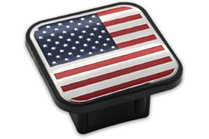ZBGUN 2 Inch American Flag Trailer Hitch Cover Tow Hitch Covers Plug Cap Rubber Fits，for Toyota Jeep Chevrolet Ford Nissan Dodge Ram Porsche Range Rover Honda Ridgeline 2 Inch Hitch Receivers (Red)