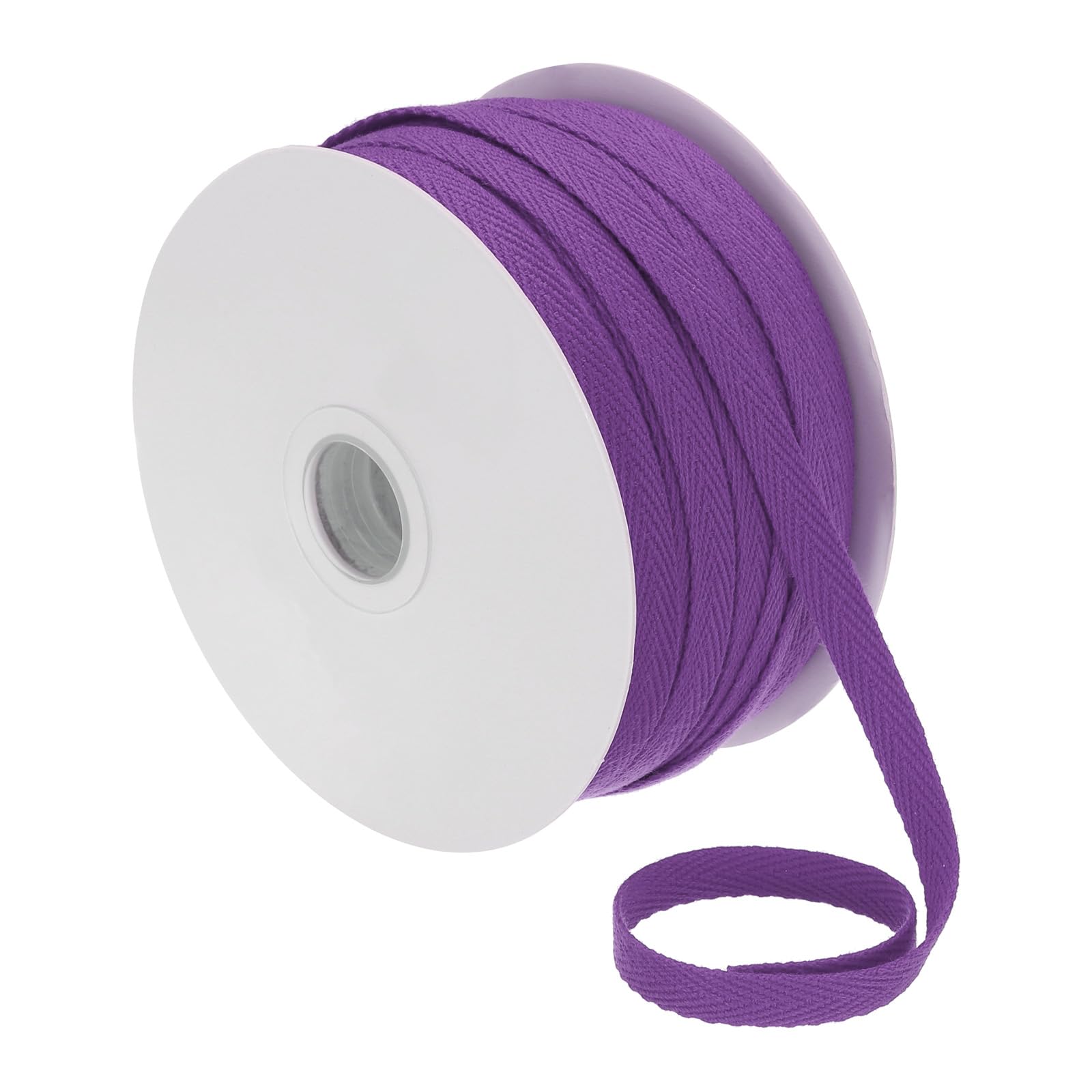 PATIKIL Cotton Twill Tape 1/4 Inch 50 Yards 100% Cotton Ribbon Bias Tape Herringbone Webbing Trim for Sewing Gift Wrapping, Dark Purple