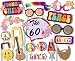 Birthday Galore 60's Hippie Photo Booth Props Kit - 20 Pack Party Camera Props Fully Assembled