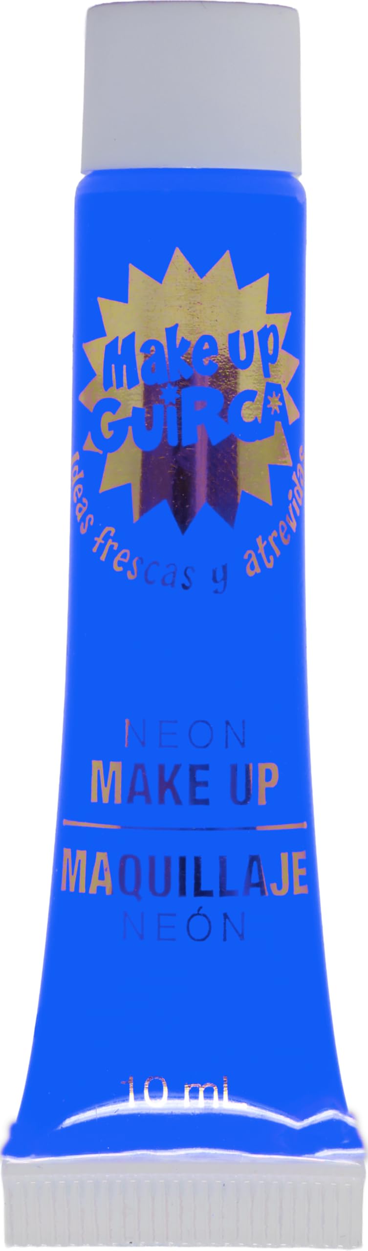 FIESTAS GUIRCA | Neon Cream Makeup (0.34 oz) - Oil-Based Face Paint for Halloween Fancy Dress, Festivals and Themed Parties - Ideal for All Users - Blue
