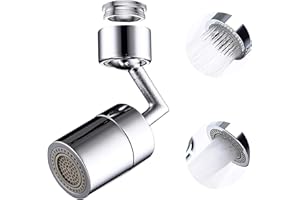 NASHONE Universal Splash Filter Faucet 720 Rotating Faucet Extender Aerator with 2 Water Outlet Modes