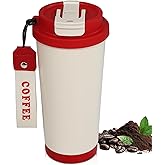 DITOSH Insulated Coffee Tumbler 17.9oz 530ml Travel Coffee Mug 316 Stainless Steel Dual Drink Openings Leakproof Lid Reusable Insulated Coffee Mug Hot and Cold Ideal Travel Mug for Coffee Lover Daily