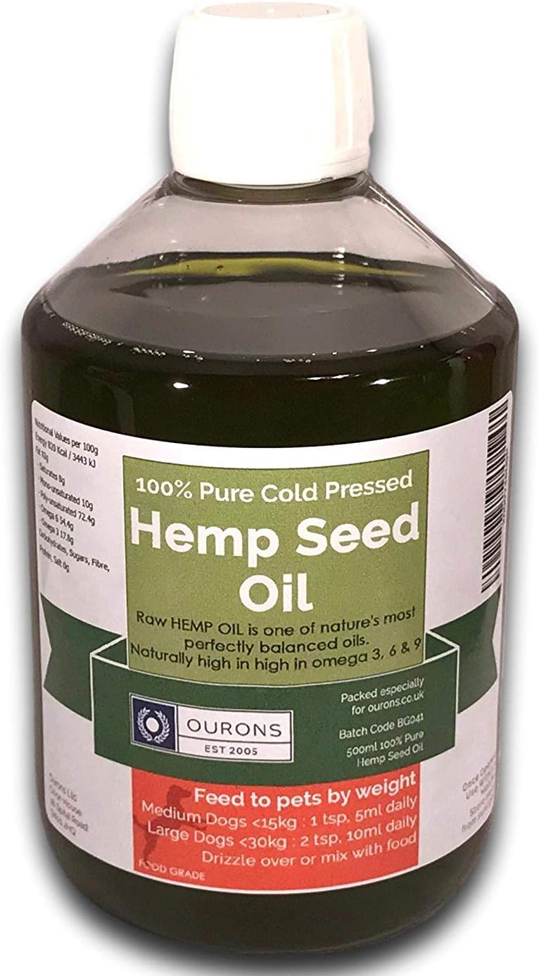 Ourons Hemp Oil for Dogs 500ml - Cold Pressed Food Grade, 500 ml (Pack of 1) - Image 3