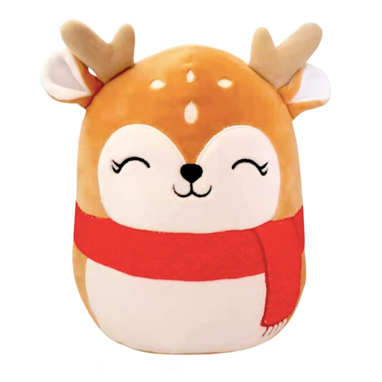 POPOYU 20cm Christmas Reindeer Plush Pillow,3D Cute Christmas Stuffed Reindeer Pillow Doll Squishy Cotton Plushies Doll,Super Soft Pillows Gift for Collection Family Home Decoration — image 1