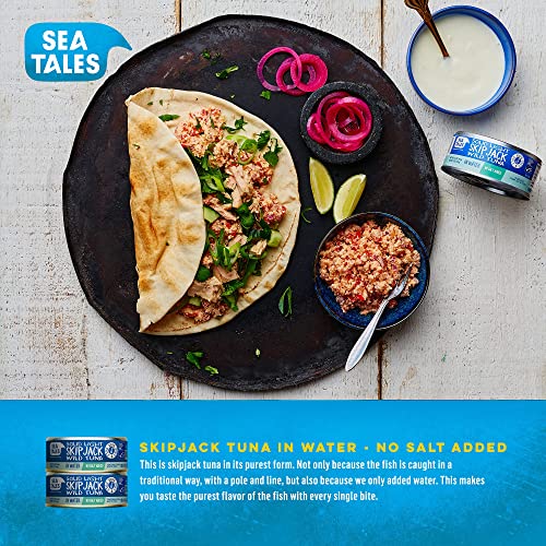 Sea Tales Solid Light Skipjack Canned Tuna in Water No Salt Added 100 Pole & Line Wild