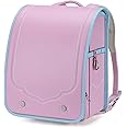 Baobab's wish Ransel Randoseru Backpack Semi-automatic satchel Japanese school bag for girls and boys PU leather bab-rng58 (Pink)