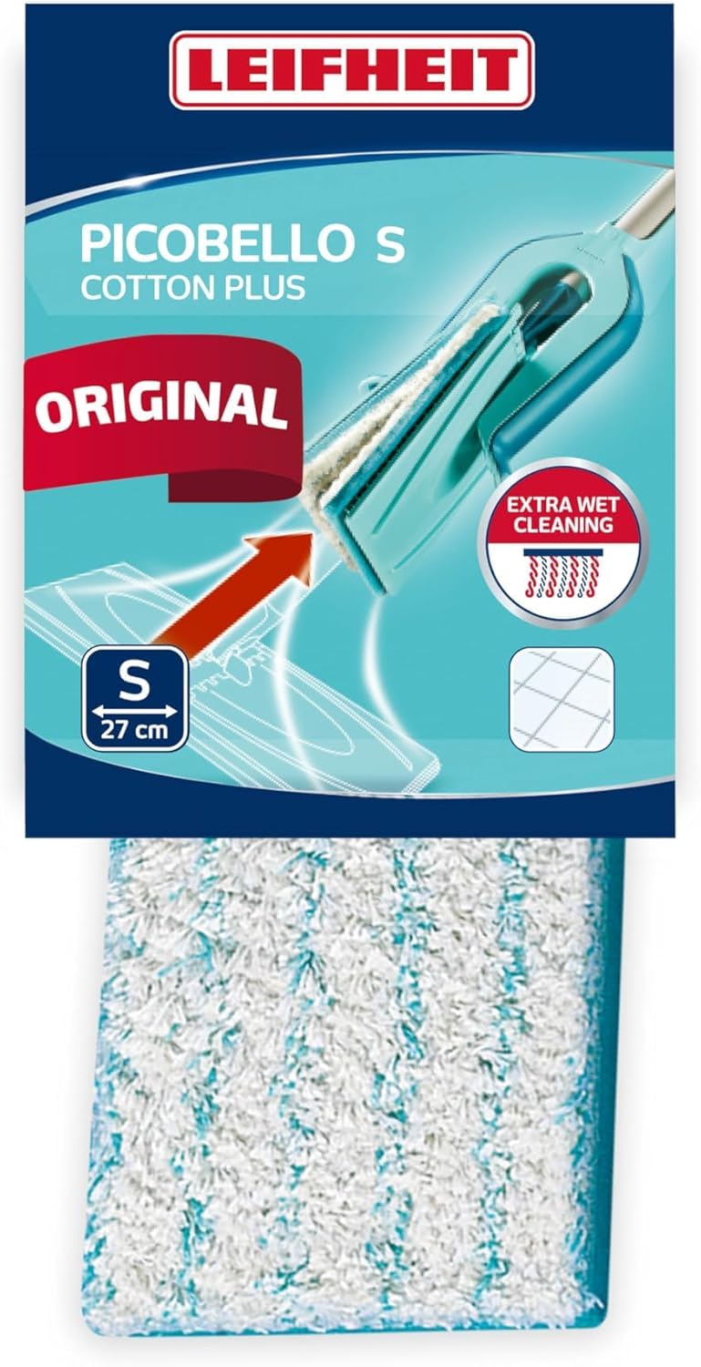 Leifheit Picobello S Mop Replacement Pad - Very Absorbent Fibres for Stone and Tile Floors, 27 cm Wide, Ideal for Picobello Mop