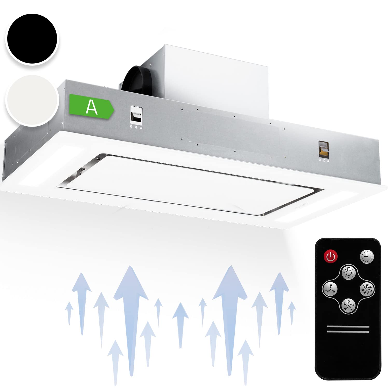 Klarstein-Campana-Extractora-Empotrable-l-Bajo-Consumo-230W-Extraccion-620mh-90-cm-Ancho-l-Campanas-Extractoras