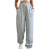 HOPYOP Women's Casual Joggers Pants V Crossover High Waisted Baggy Lounge Bottoms Pants Leggings