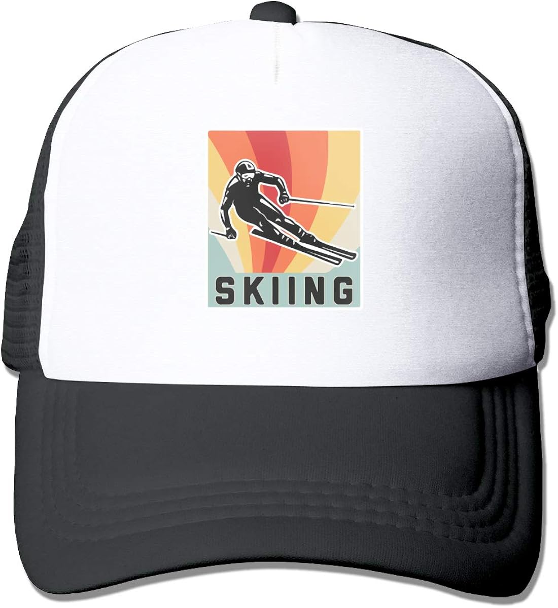 Guwafa8 Retro Skiing Ski Adjustable Mesh Trucker Baseball Cap Men/Women Dad Hat at Amazon Men’s