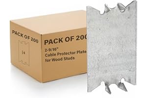 RACO 2710 Cable Protector Plate for Wood Studs, 2-9/16-Inch Long (Pack of 200)
