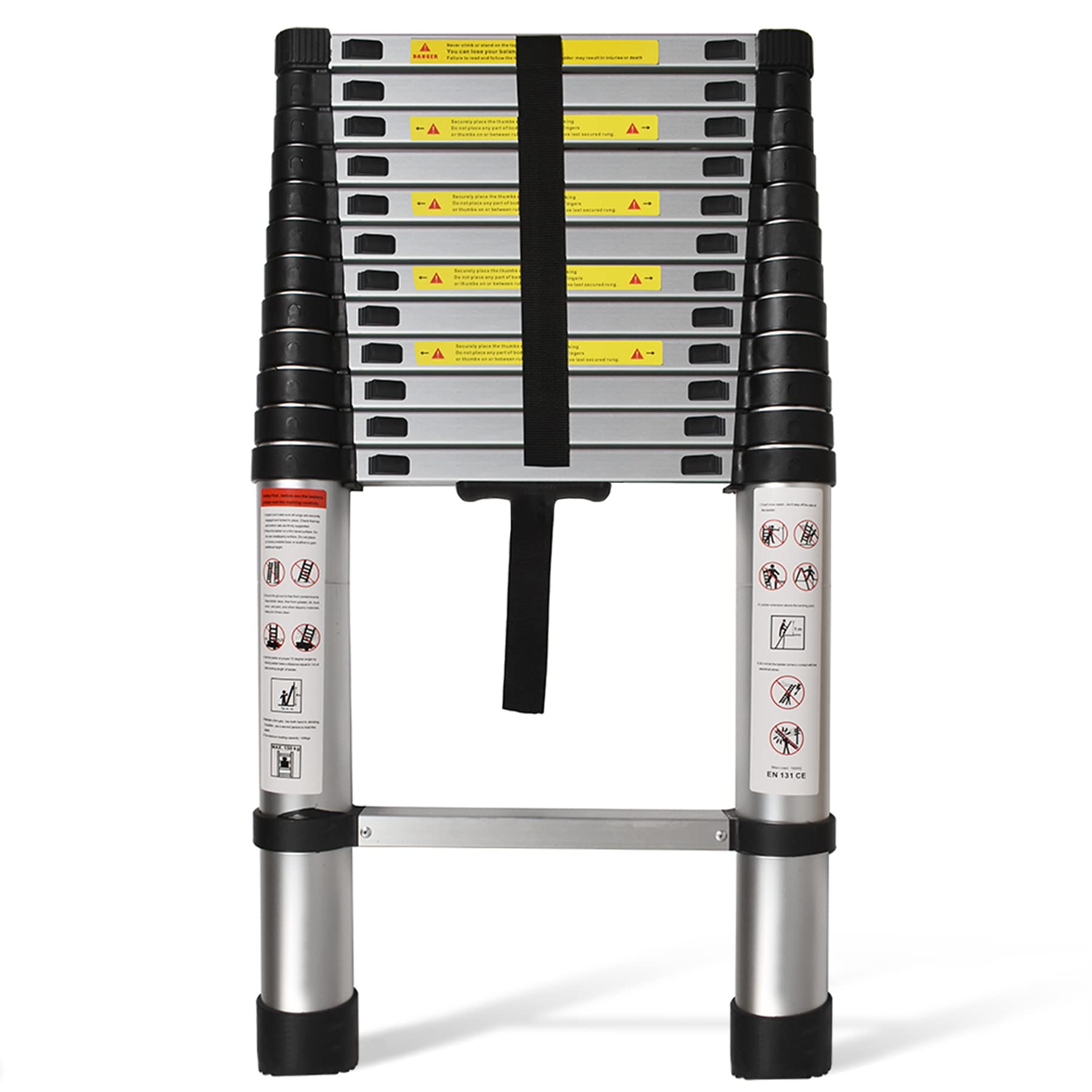 Lightweight Rv Ladder Telescoping Extension Ladder 14.5 FT, Folding Telescopic Aluminum ...
