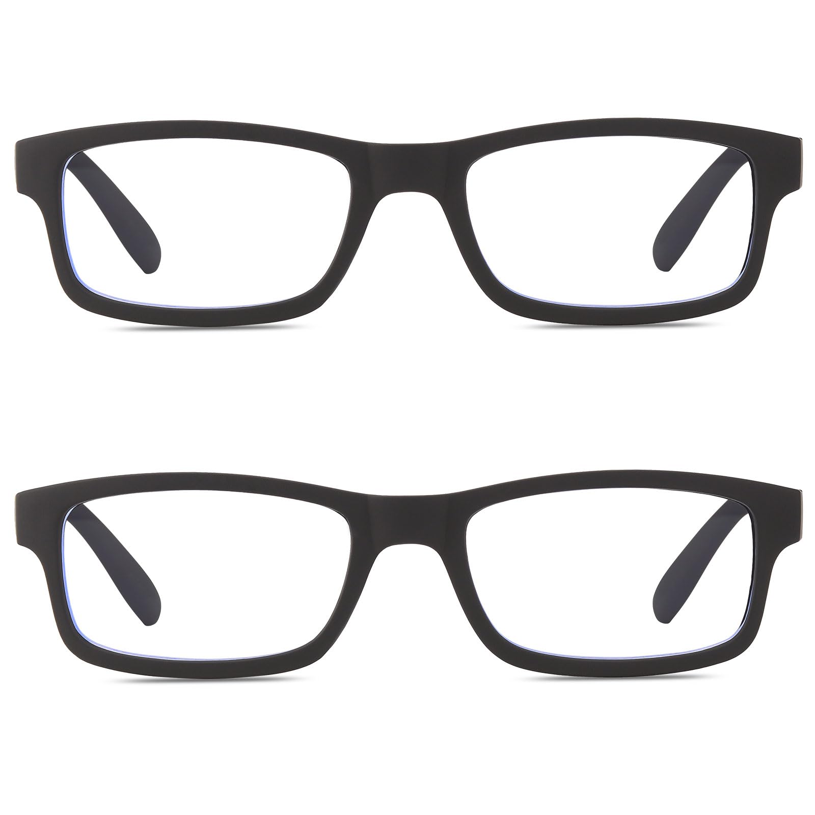 Photo 1 of 2 Pack Reading Glasses, Computer Readers with Blue Light Protection for Women, Stylish Spring Hinges Eyeglasses for Men (2.5)