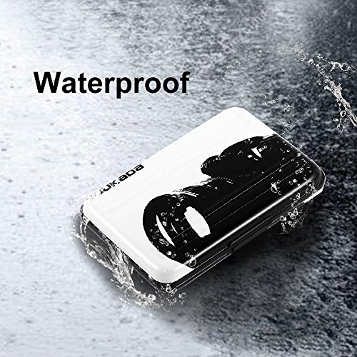 YOUKaDa Metal Memory Card Case Holder Water-Resistant Pocket-Sized SD Holder for 8 SD Cards & 8 Micro SD Cards (2 Pack-Camera)