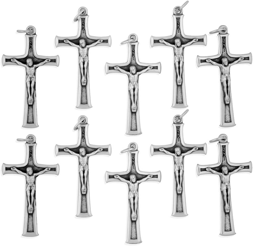 Pack of 10 Deluxe Rosary Crosses Arts, Crafts & Sewing