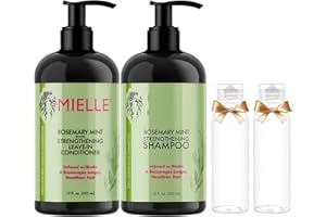 Rosemary Mint Shampoo Cindtioner Set with Travel Bottle 2pcs