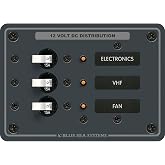 Blue Sea Systems 8025 Traditional Metal DC Panel - 3 Positions