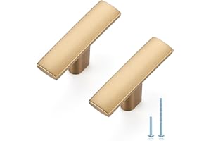 HOME EDIT 20 Pack Single Hole Kitchen Cabinet Handles Champagne Bronze Curved Drawer Pulls for Cabinets Cupboard Hardware Han