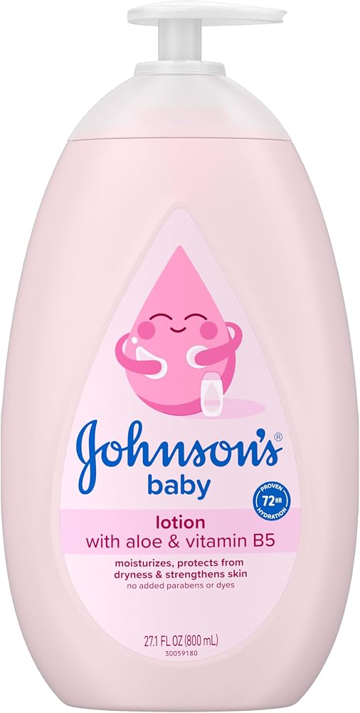 Johnson's Baby Lotion with Coconut Oil, 27.1 fl. oz | 72-HR Hydration, Hypoallergenic, Safe for Newborns, Helps Protect from