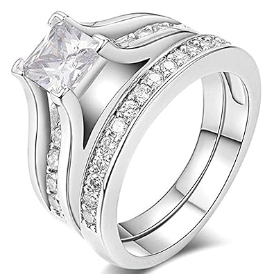 Emerald Cut Diamond Wedding Ring Sets