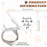 arricraft Pet Dog Bandana White Cotton Triangle Soon to be Big Brother 78cm view 2
