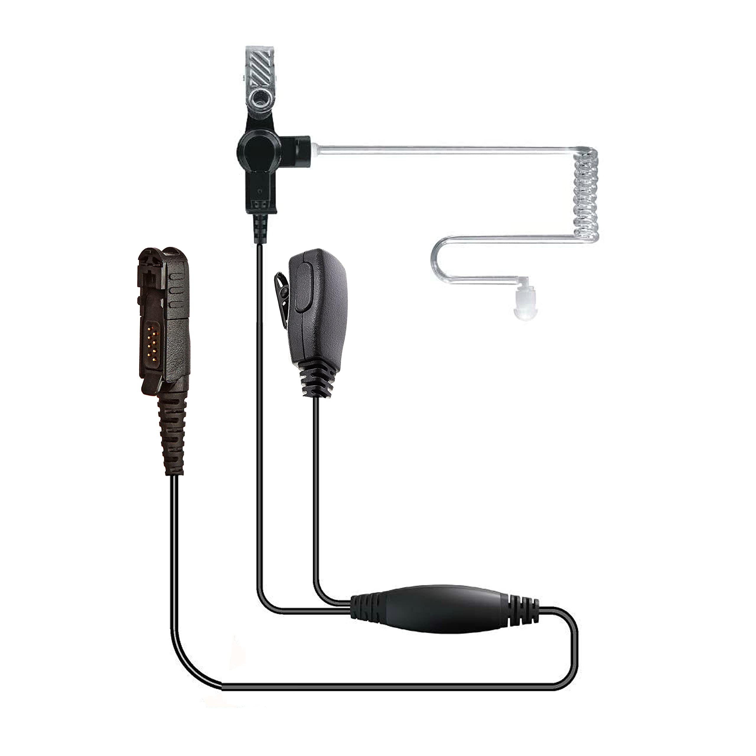 Covert Acoustic Tube PTT Mic Earpiece for MOTOROLA DP2000, DP2400, DP2600, DEP550, DEP570, DP3441 Radio (Multi Pin)