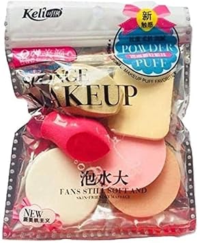 Red Square Sponge Makeup 6 in 1 Beauty Blender Multicolor