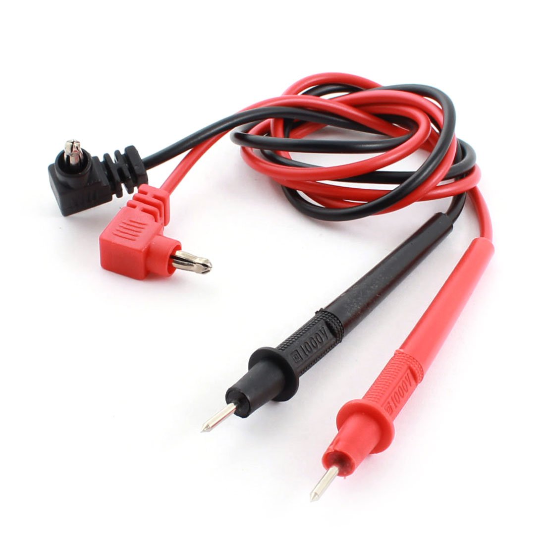 Sourcingmap 1000V 90 Degree 4mm Banana Connector to Testing Probe Universal Digital Multimeter Test Lead Probe Cable 670mm