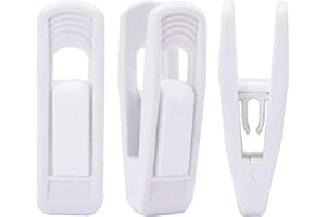 Trgowaul Velvet Hangers Clips 20 Pack, Pants Hangers Velvet Clips, Strong Finger Clips Perfect for Thin Velvet Hangers (White