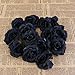 WINOMO 20pcs Silk Rose Flower Heads for Mother's Day Wedding Party Home Decoration (Black)