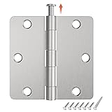 HOSOM Satin Nickel Door Hinges 3.5 Inch Interior