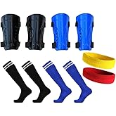 Haploon Shin Guards Soccer Football Shin Pads Protector Calf Protective Gear for 5-12 Old Kids, Teenagers, Boys, Girls