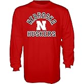 Blue 84 Men's Nebraska Cornhuskers Long Sleeve T Shirt Line Up Team Color, Nebraska Cornhuskers Red, Large