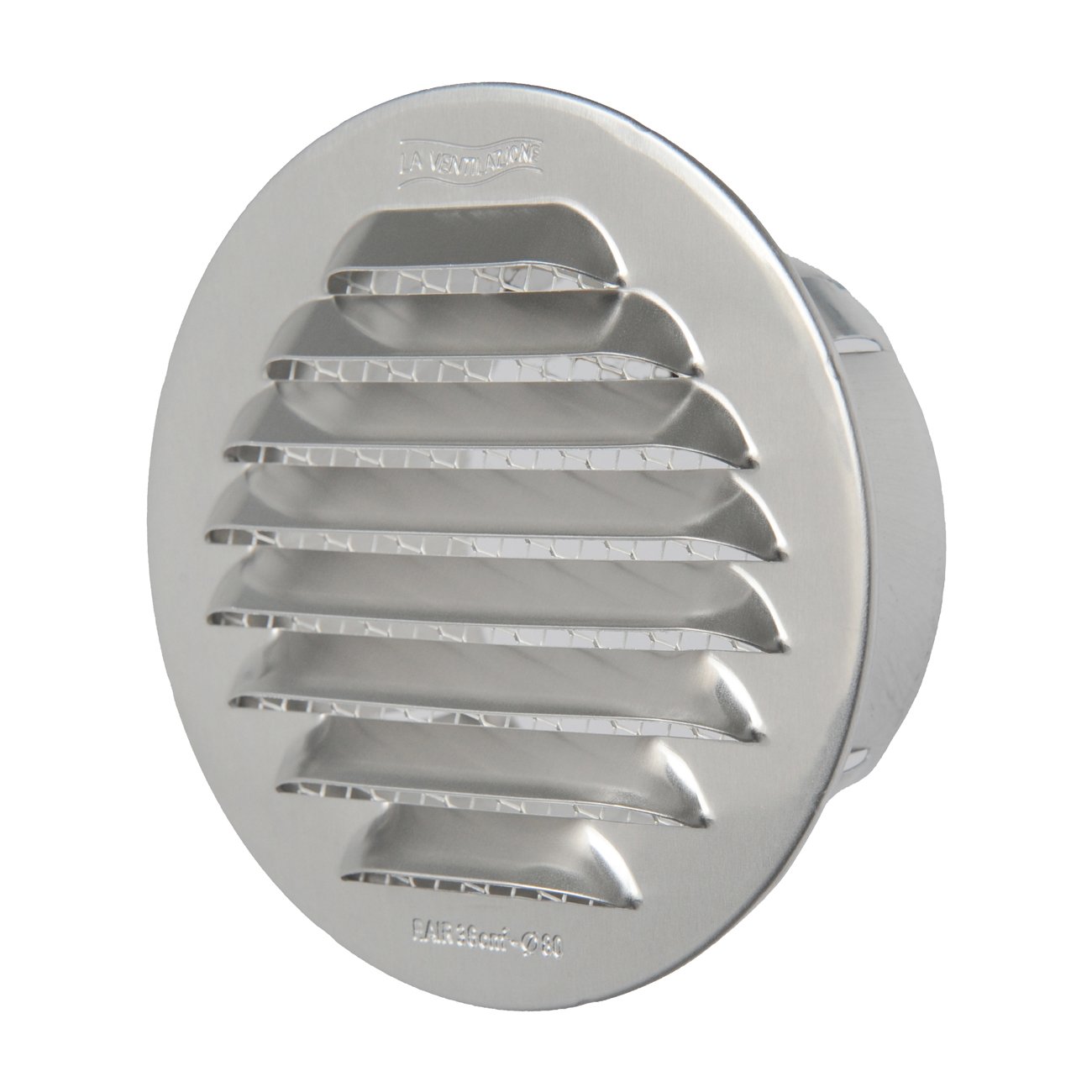 The gta80r-y Ventilation Grill Round Recessed, Aluminium