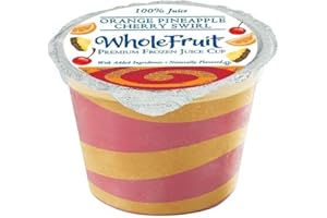 Whole Fruit Orange Pineapple and Cherry Swirl Premium Juice Cup, 4 Ounce -- 96 per case.