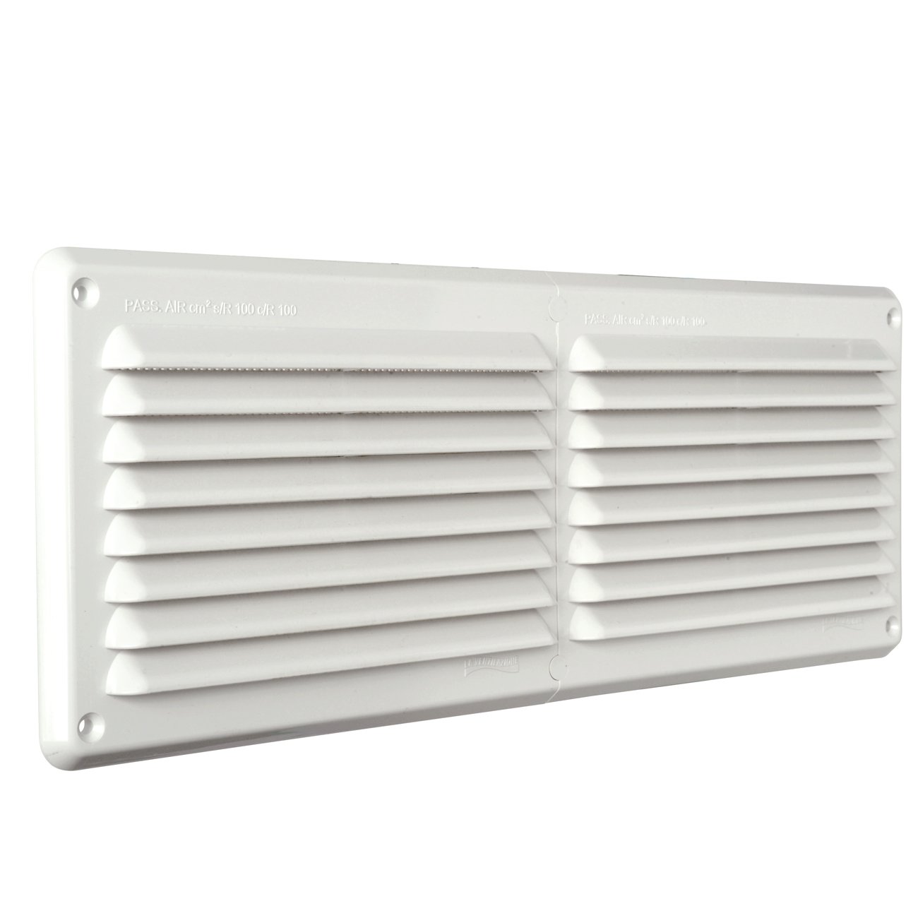 AR3814b-y Ventilation Grille Plastic Rectangular Overlap White 384 x 146 mm