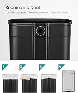 SONGMICS Kitchen Bin 50 L Pedal Soft Close Steel Inner Bucket LTB050E01 view 5