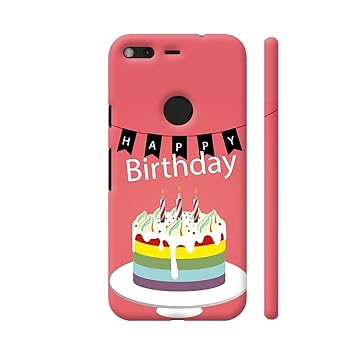 Colorpur Happy Birthday Cake Printed Back Case Cover Amazon In Electronics