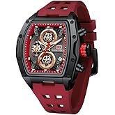 MF MINI FOCUS Men Watches Unique Wrist Watches (Chronograph/Waterproof/Luminous/Calendar) Soft Silicon Band Fashion Watches for Men