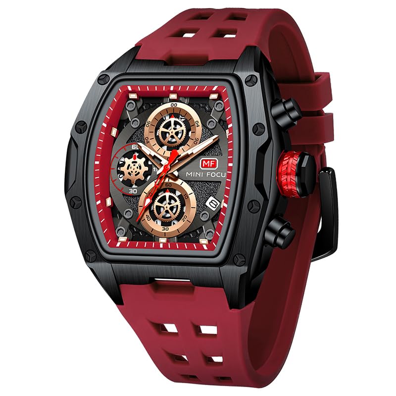 Photo 1 of **SEE NOTES**MF MINI FOCUS Men Watches Unique Wrist Watches (Chronograph/Waterproof/Luminous/Calendar) Soft Silicon Band Fashion Watches for Men