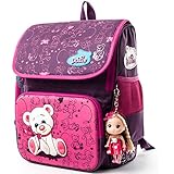 Delune School Backpack for Girls Kids School Bag with Lovely Doll - Cute/Lightweight/Waterproof