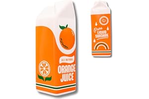 ban.do Vintage Inspired Orange Juice Vase, The Original Rise and Shine Decorative Ceramic Vase, OJ Carton, Retro/Unique/Eclectic/Novelty Accent for Home/Kitchen/Office, Orange Juice